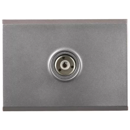 Розетка СВЕТОЗАР &quot;ЭФФЕКТ&quot; телевизионная, без вставки и рамки, цвет светло-серый металлик SV-54415-SM купить в Урае