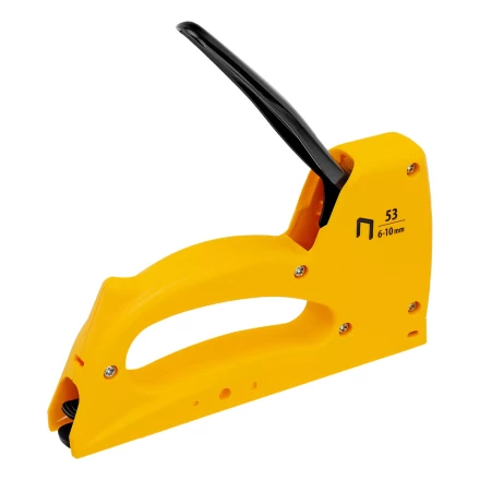 Степлер пластиковый, скобы в комплекте, тип 53, 6-10 мм Denzel 40221 купить в Урае
