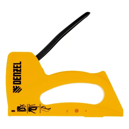 Степлер пластиковый, скобы в комплекте, тип 53, 6-10 мм Denzel 40221 купить в Урае