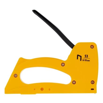 Степлер пластиковый, скобы в комплекте, тип 53, 6-10 мм Denzel 40221 купить в Урае