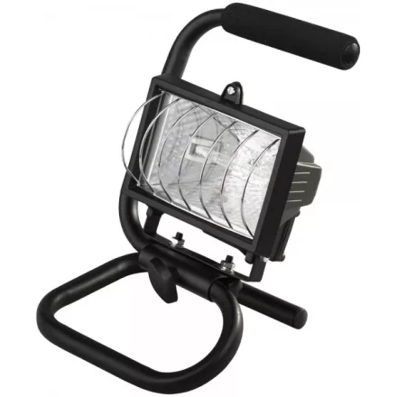 Прожектор галогеновый СВЕТОЗАР переносной с подставкой, цвет черный, 150Вт SV-57121-B купить в Урае