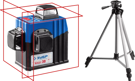 Нивелиры лазерные Крест-3D 360 3 перпендикулярные плоскости со штативом серия ПРОФЕССИОНАЛ купить в Урае