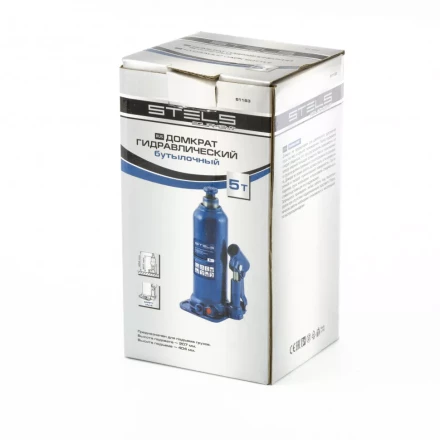Домкрат гидравлический бутылочный 5 т h подъема 207-404 мм Stels 51163 купить в Урае