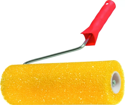 Валик &quot;СТРУКТУРНЫЙ&quot; поролоновый с ручкой &quot;шероховатый&quot; 230 мм D - 80 мм  MATRIX 80221 купить в Урае