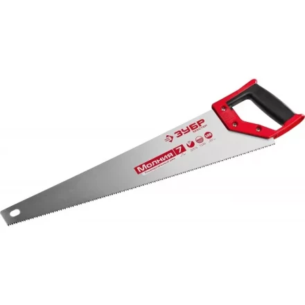 Ножовка универсальная (пила) ЗУБР МОЛНИЯ-7 500 мм, 7 TPI, закалка, рез вдоль и поперек волокон, для средних заготовок, фанеры, ДСП, МДФ 1537-50_z01 купить в Урае