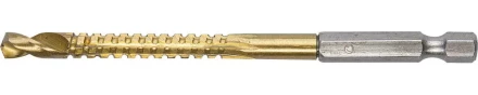 ЗУБР. Сверло фрезеровальное по дереву и тонкому листовому металлу, шестигранный хвостовик 1/4&quot;, 6х90мм 29966-06 купить в Урае