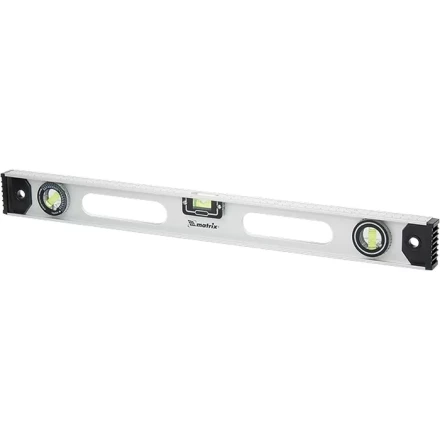 Уровень алюминиевый "Рельс" 1800 мм 3 глазка 1 поворотный MTX 340389 купить в Урае