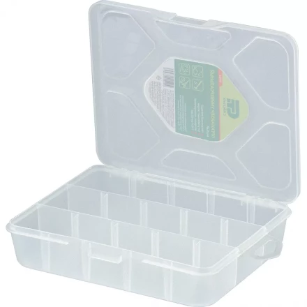 Органайзер универсальный малый прозрачный матовый 19х16х4,5 см СИБРТЕХ 90726 купить в Урае