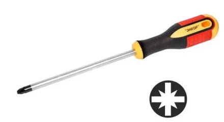 Отвертка крестовая Рz№3х 200мм,трехкомп.рук 1/12/120 19689 купить в Урае