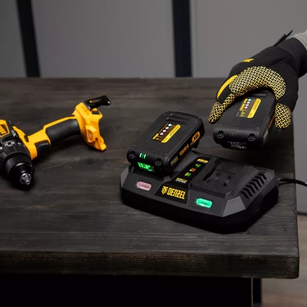 Устройство зарядное для аккумуляторов Denzel IBC-18-3.0-2, Li-Ion, 18В, 3.0 А, для двух батарей 28454 купить в Урае