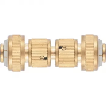 Набор для соединения шлангов 3/4 (переходник 2 соединит.аквастоп) латунный PALISAD 66211 купить в Урае