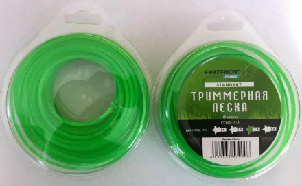 Леска &quot;Звезда&quot;, 2.4мм, зелёная, 15 метров Patriot Garden купить в Урае