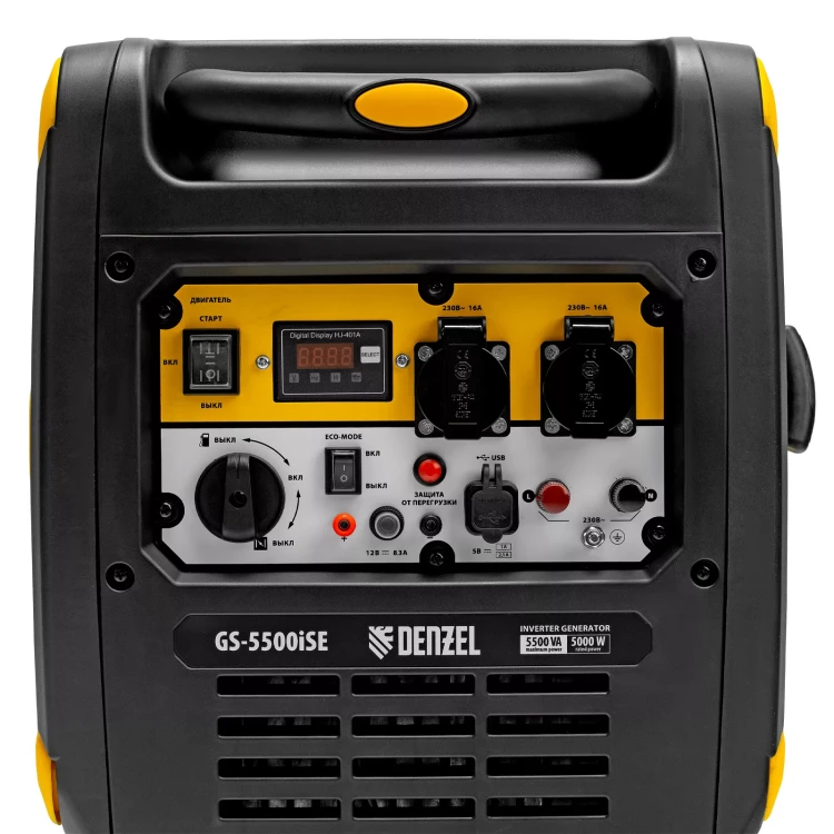 Генератор инверторный Denzel GS-5500iSE, 5,5 кВт, 230 В, закрытый корпус,электростартер купить в Урае