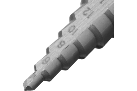 Сверло ступенчатое по металлу, Сибртех 723012, 4-6-8-10-12-14-16-18-20 мм, 4241 купить в Урае