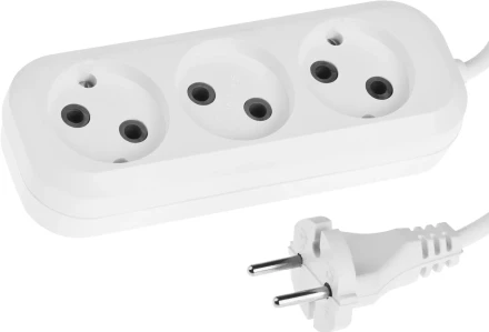 Удлинитель СИБИН электрический, ПВС сечение 0,75кв мм, 3 гнезда, макс мощн 1300Вт, 3м 55031-3 купить в Урае