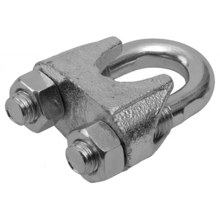 Зажим троса ЗУБР DIN 741, оцинкованный, 6мм, 2 шт 4-304416-06 купить в Урае