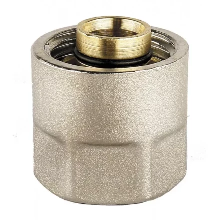 Соединитель GENERAL FITTINGS для металлопластиковых труб, евроконус, никелированная латунь, 1/2&quot; / 16 мм x 2,0 мм 51047-1/2-16 купить в Урае