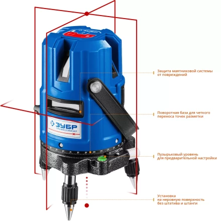 Нивелир лазерный линейный Крест-55 в кейсе серия ПРОФЕССИОНАЛ купить в Урае