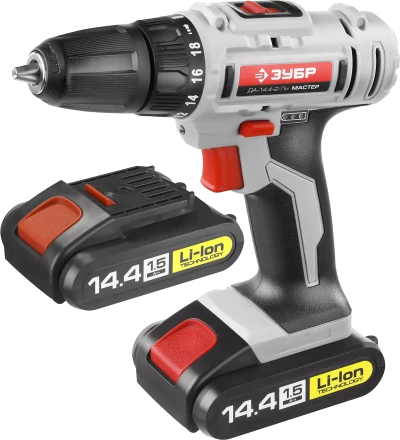 Дрель-шуруповерт 2 АКБ ДА-14.4-2-Ли КНМ1 серия МАСТЕР купить в Урае