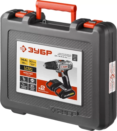 Дрель-шуруповерт 2 АКБ ДА-14.4-2-Ли КНМ1 серия МАСТЕР купить в Урае