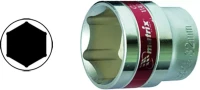 Головка торцевая 22 мм 6-гранная CrV под квадрат 1/2" хромированная  MATRIX MASTER 13122