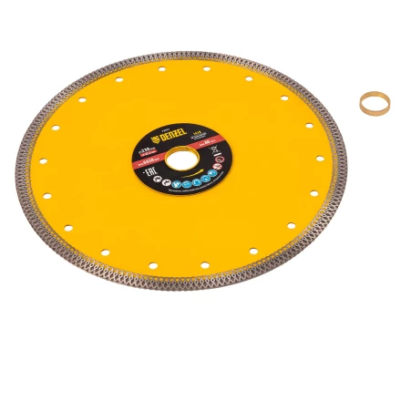 Диск алмазный отрезной 230 х 22,2мм, сплошной, супертонкий, горячий пресс, сухой/мокрый рез// Denzel 73074 купить в Урае