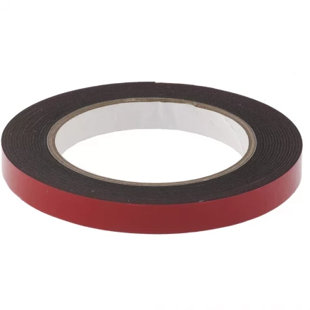 Лента клейкая на вспененной основе двусторонняя черная усиленная 12 мм х 5 метров MATRIX 89083 купить в Урае