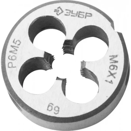 Плашка ЗУБР &quot;ЭКСПЕРТ&quot; круглая машинно-ручная для нарезания метрической резьбы, М6 x 1,0 4-28023-06-1.0 купить в Урае