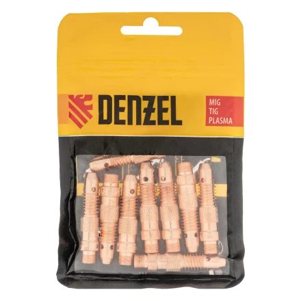 Держатель цанги для электрода 2мм, 2,4мм, 3,2 мм, 10 шт Denzel 93655 купить в Урае