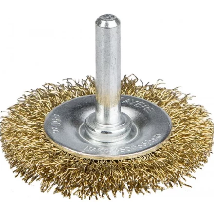 STAYER &quot;PROFESSIONAL&quot;. Щетка дисковая для дрели, витая латунированная стальная проволока 0,3мм, 50мм 35114-050_z01 купить в Урае