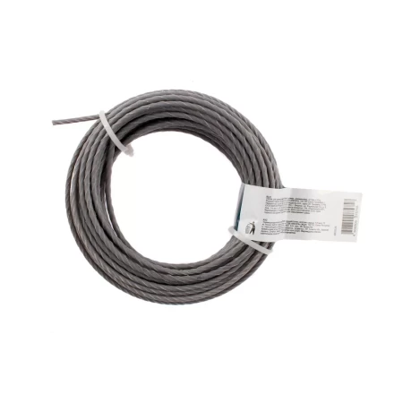 Леска для триммера квадратная витая, армированная алюминием, 3.0 мм х 10 м, Россия Сибртех 962005 купить в Урае