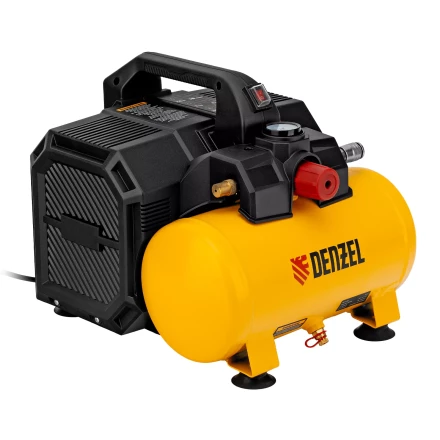 Компрессор Denzel DLS750/6 58019 безмасляный малошумный 750 Вт, 140 л/мин,ресивер 6 л купить в Урае