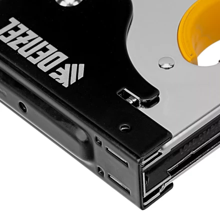 Степлер металл. Denzel 40223, скобы в комплекте, плавная регулировка удара, 2К рукоятка, тип 53, 4-14 мм купить в Урае