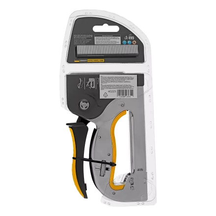 Степлер металл. Denzel 40223, скобы в комплекте, плавная регулировка удара, 2К рукоятка, тип 53, 4-14 мм купить в Урае