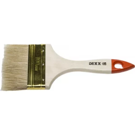 Кисть флейцевая DEXX, деревянная ручка, натуральная щетина, индивидуальная упаковка, 100мм 0100-100_z02 купить в Урае