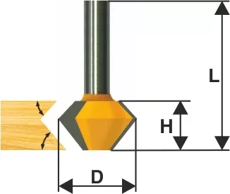 Фреза кром конусная ф381х222мм 45° хв 12мм 10641 купить в Урае