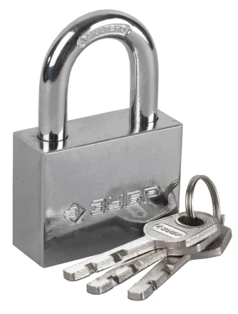 Замок ЗУБР &quot;МАСТЕР&quot; навесной, стальной корпус, закаленная дужка, 60мм 3710-60_z01 купить в Урае