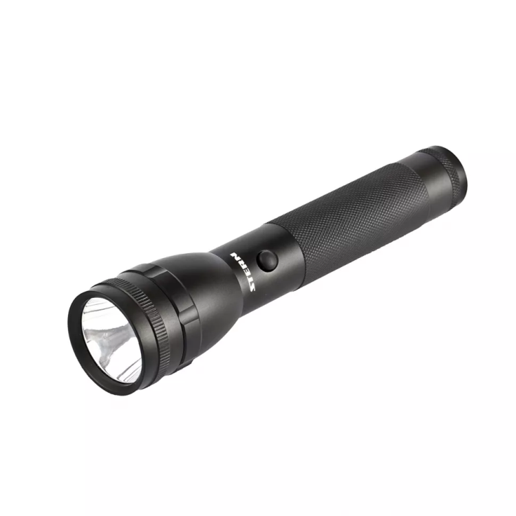Фонарь профессиональный CREE Т6 LED 600 Лм 300 м 3 ч 100-50-5%-стробоскоп СоС 6АА Stern 90580 купить в Урае