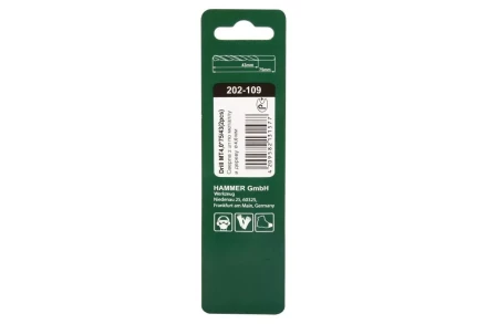 Сверло по металлу HAMMER Ф4х75мм (DR MT 4,0мм*75/43мм 2шт.) купить в Урае