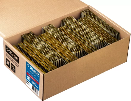 ЗУБР SN21 90 х 3.05 мм, реечные гвозди рифленые оцинкованные, 2000 шт (305393-90) купить в Урае