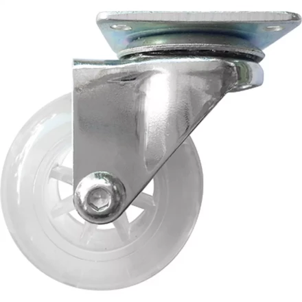 Колесо ПУ прозрачное поворотное d-50 мм, крепление платформенное Сибртех 68732 купить в Урае