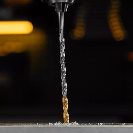 Сверло спиральное по металлу Denzel  4,5 х 126 мм, Р6М5, Golden Tip, удлиненное, 718252 купить в Урае