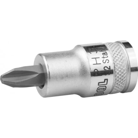 Торцовая бита-головка KRAFTOOL &quot;INDUSTRIE QUALITAT&quot;, материал S2, PHILLIPS, сатинированная, 1/2&quot;, PH3 27901-3_z01 купить в Урае