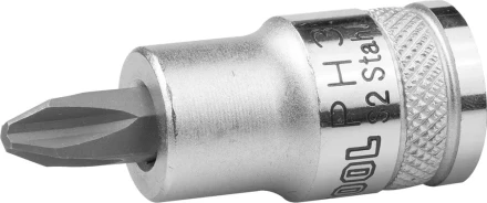 Торцовая бита-головка KRAFTOOL &quot;INDUSTRIE QUALITAT&quot;, материал S2, PHILLIPS, сатинированная, 1/2&quot;, PH3 27901-3_z01 купить в Урае