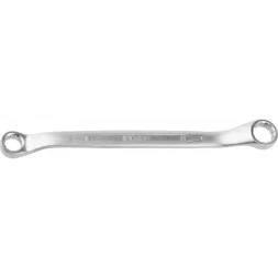 Ключ ЗУБР "ПРОФИ" гаечный накидной изогнутый, Cr-V сталь, хромированный, 9х11мм 27132-09-11