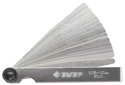 Набор ЗУБР &quot;МАСТЕР&quot; Щупы автомобильные, 0,05 - 1,00мм, 20шт 4325-H20_z01 купить в Урае
