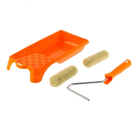 Малярный набор для фасадных работ: кювета 150 мм х 290 мм и мини-валик 110 мм Сибртех 80457 купить в Урае