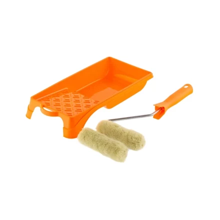 Малярный набор для фасадных работ: кювета 150 мм х 290 мм и мини-валик 110 мм Сибртех 80457 купить в Урае