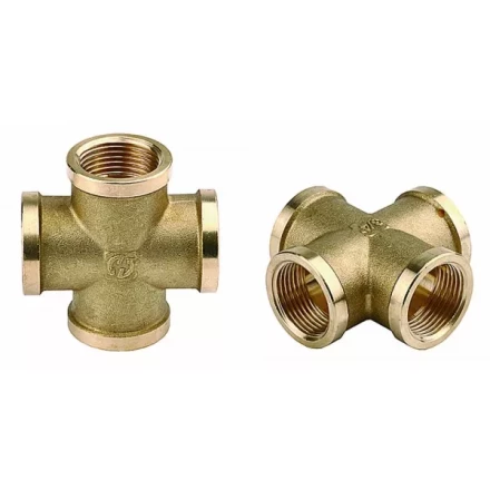 Крестовина GENERAL FITTINGS латунь, г/г/г/г, 1/2&quot; 51049-1/2 купить в Урае