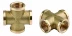 Крестовина GENERAL FITTINGS латунь, г/г/г/г, 1/2&quot; 51049-1/2 купить в Урае